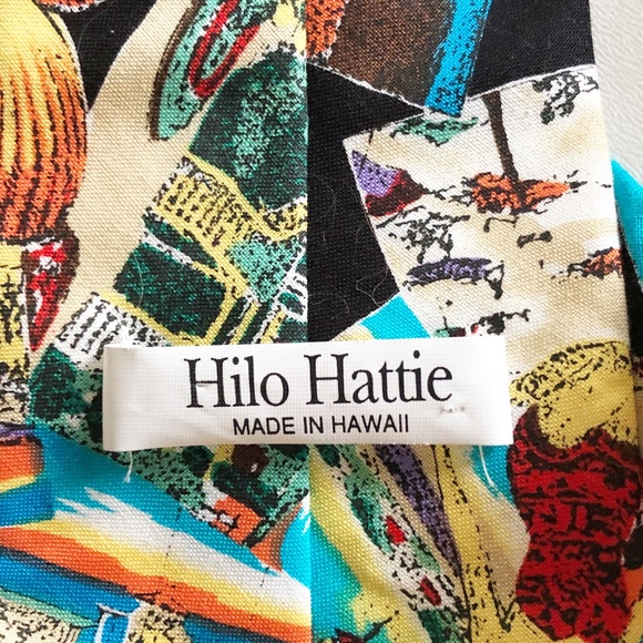 Hilo Hattie Necktie Seashells Hula Dancer Beach - Picture 5 of 6